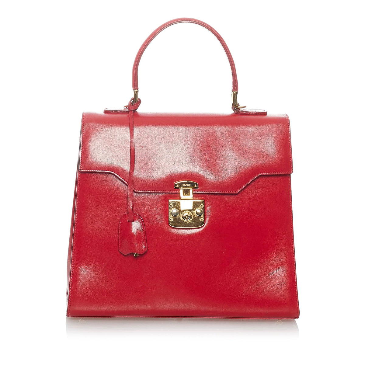 Gucci Vintage Lady Lock Leather Satchel (SHG-30735)