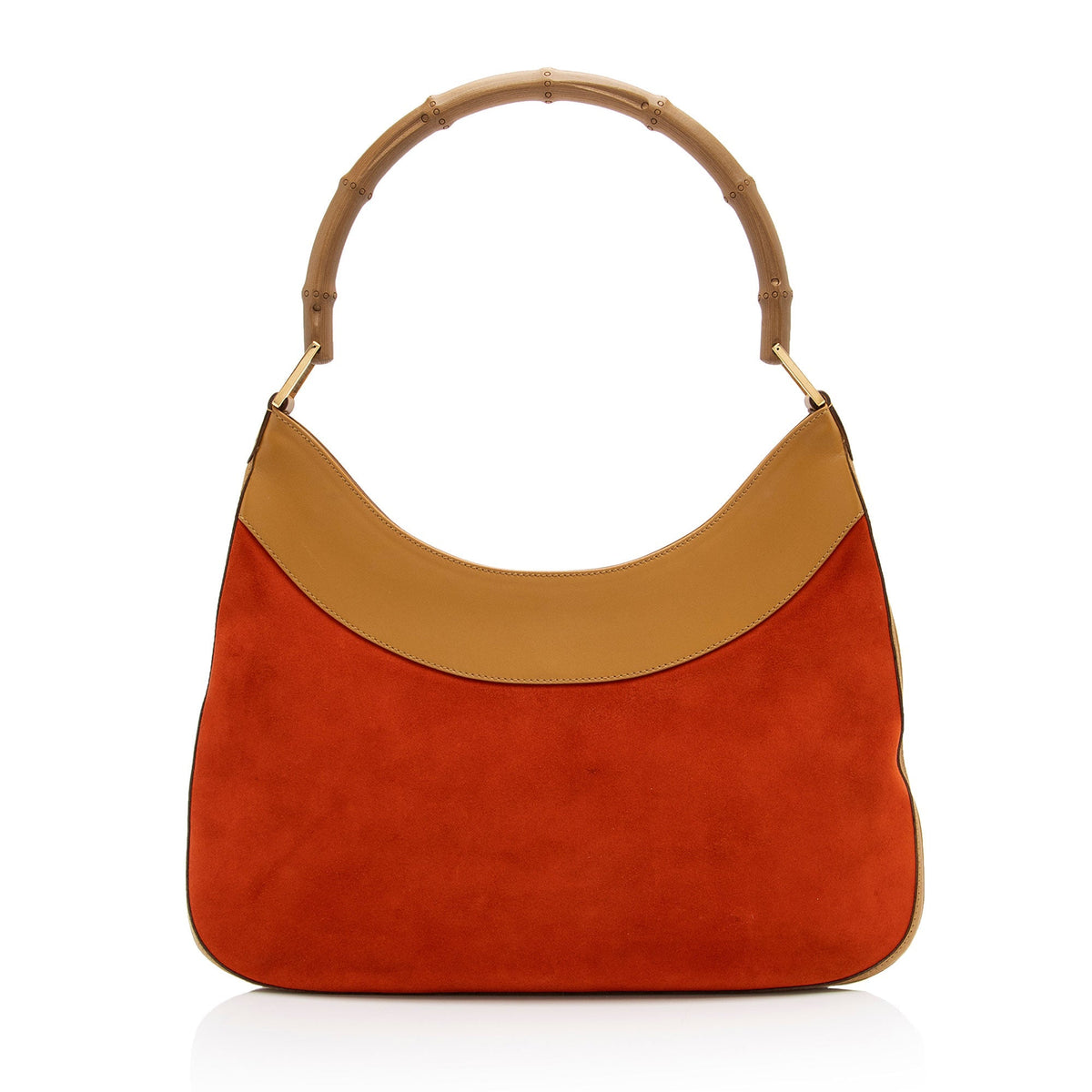 Gucci Vintage Suede Bamboo Medium Hobo (SHF-3Ppy3r)