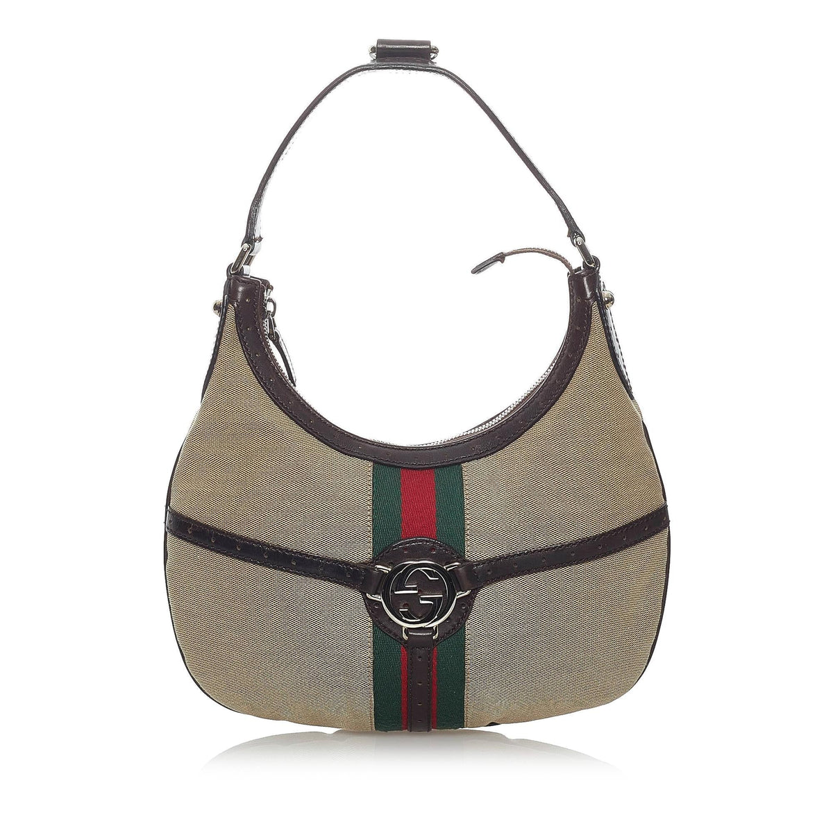 Gucci Web Canvas Reins Hobo Bag (SHG-30974)