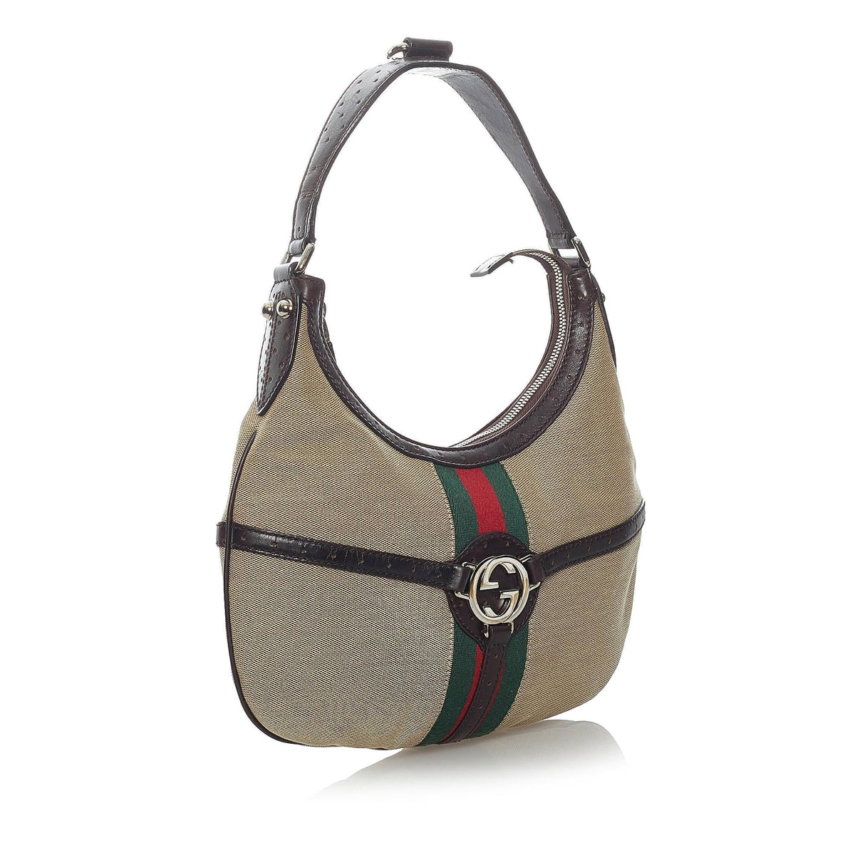 Gucci Web Canvas Reins Hobo Bag (SHG-30974)