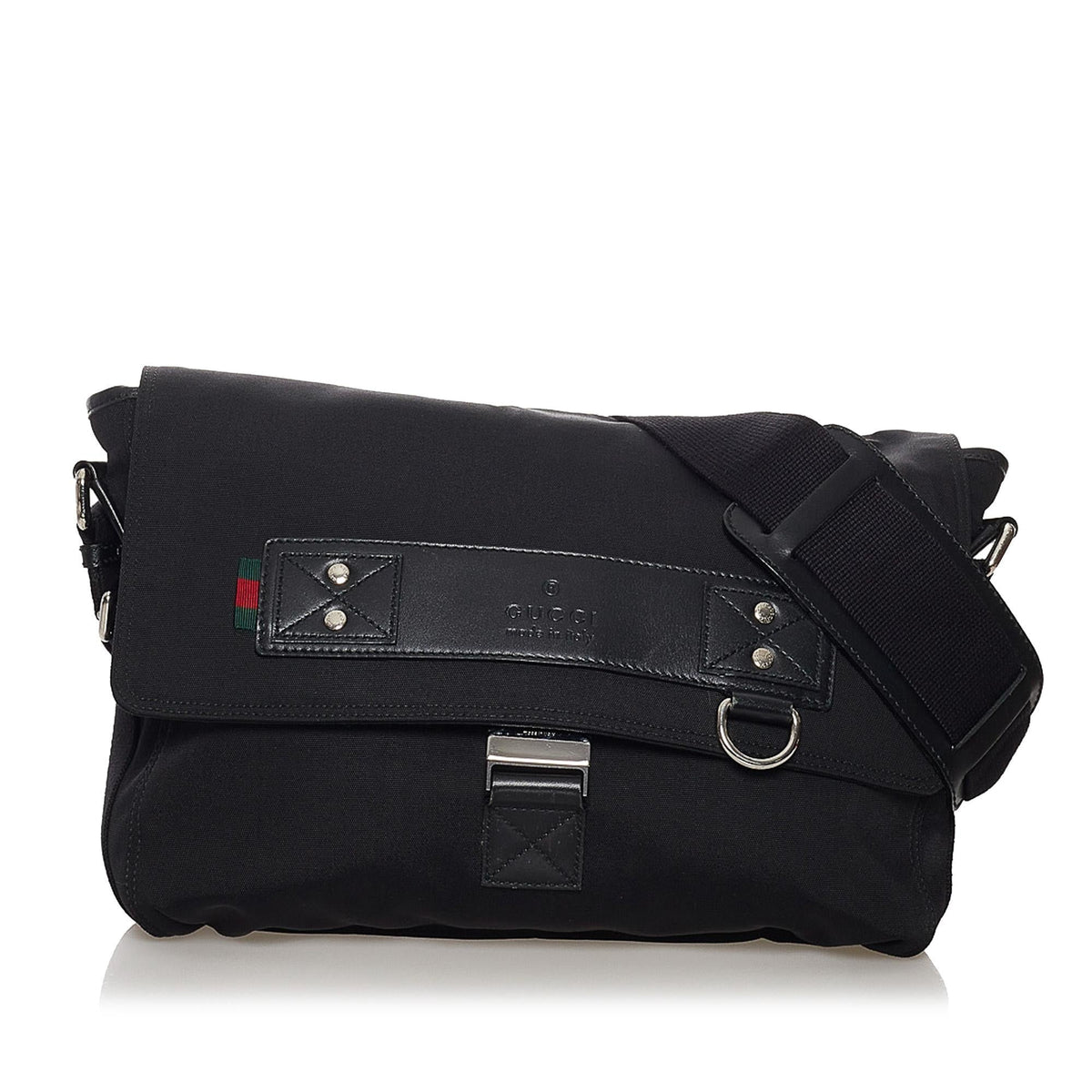 Gucci Web Nylon Crossbody Bag (SHG-31441)