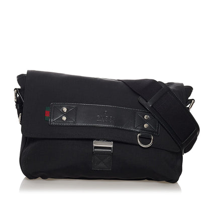 Gucci Web Nylon Crossbody Bag (SHG-31441)