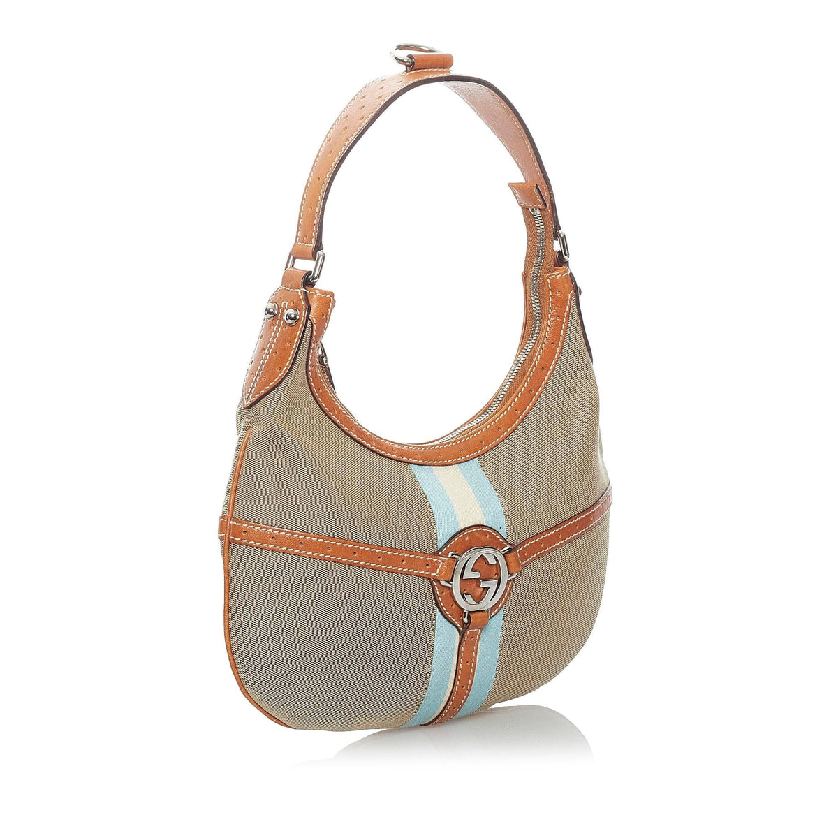 Gucci Web Reins Canvas Hobo Bag (SHG-30263)