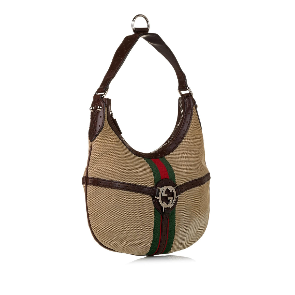 Gucci Web Reins Canvas Hobo Bag (SHG-31590)