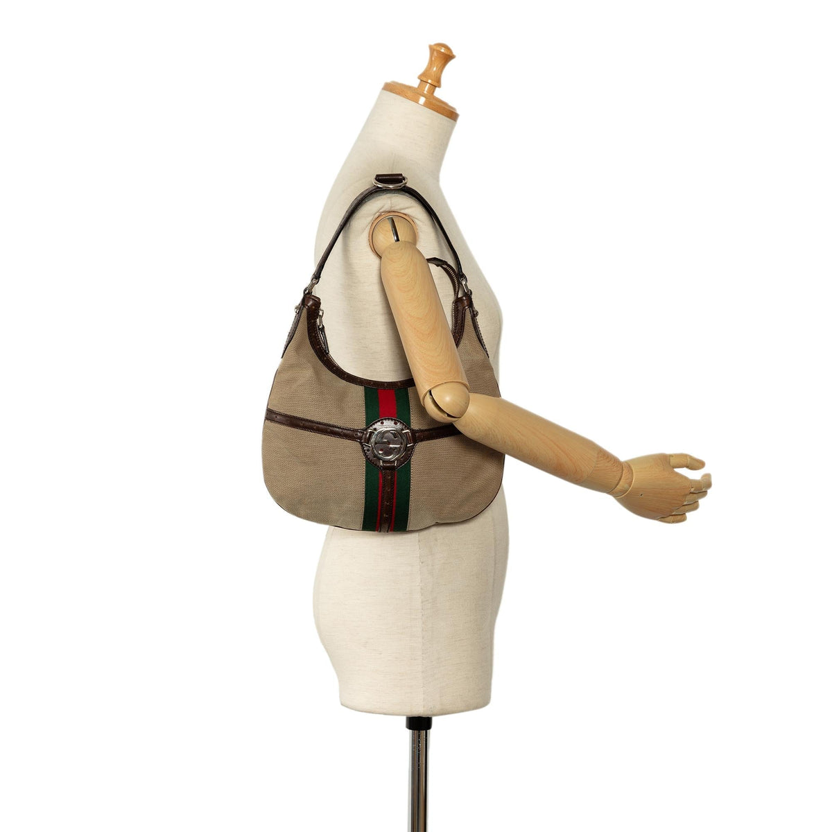 Gucci Web Reins Canvas Hobo Bag (SHG-qCOzMw)