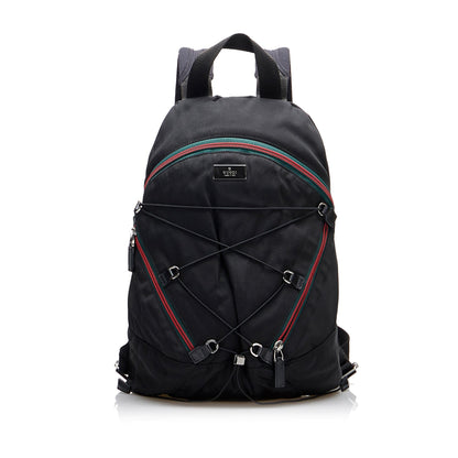 Gucci Web Zipper Line Backpack (SHG-jjq8zD)