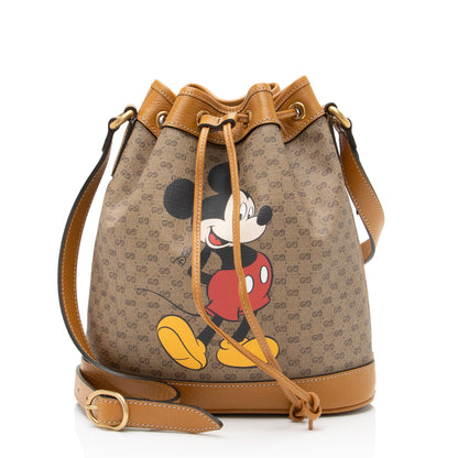 Gucci X Disney Micro GG Canvas Mickey Mouse Bucket Bag (SHF-23268)