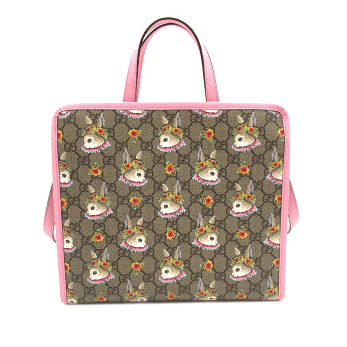 Gucci Yuko Higuchi GG Supreme Floral Rabbit Satchel (SHG-0nTePk)