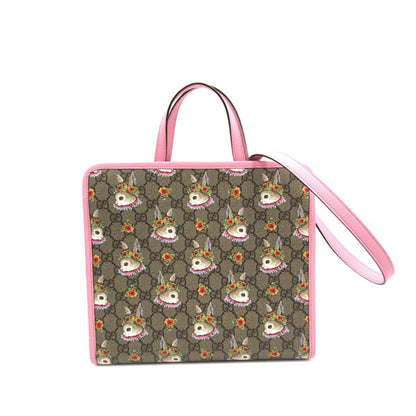 Gucci Yuko Higuchi GG Supreme Floral Rabbit Satchel (SHG-0nTePk)