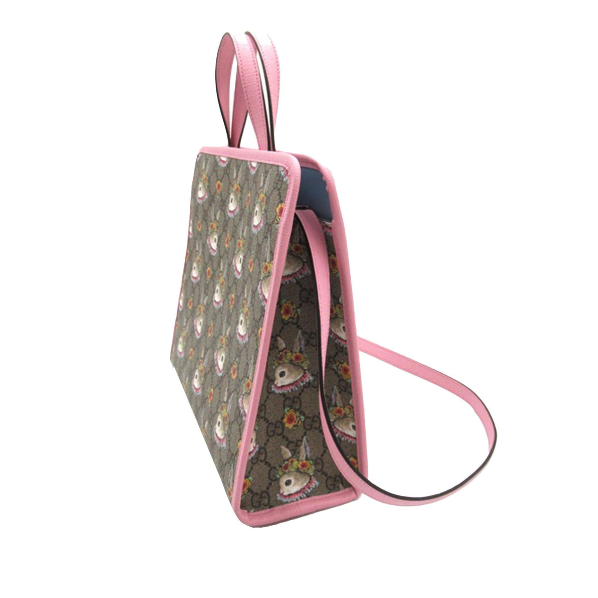 Gucci Yuko Higuchi GG Supreme Floral Rabbit Satchel (SHG-0nTePk)