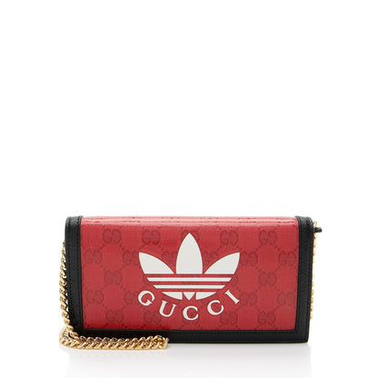 Gucci x Adidas GG Coated Canvas Wallet on Chain (SHF-1VEIuC)