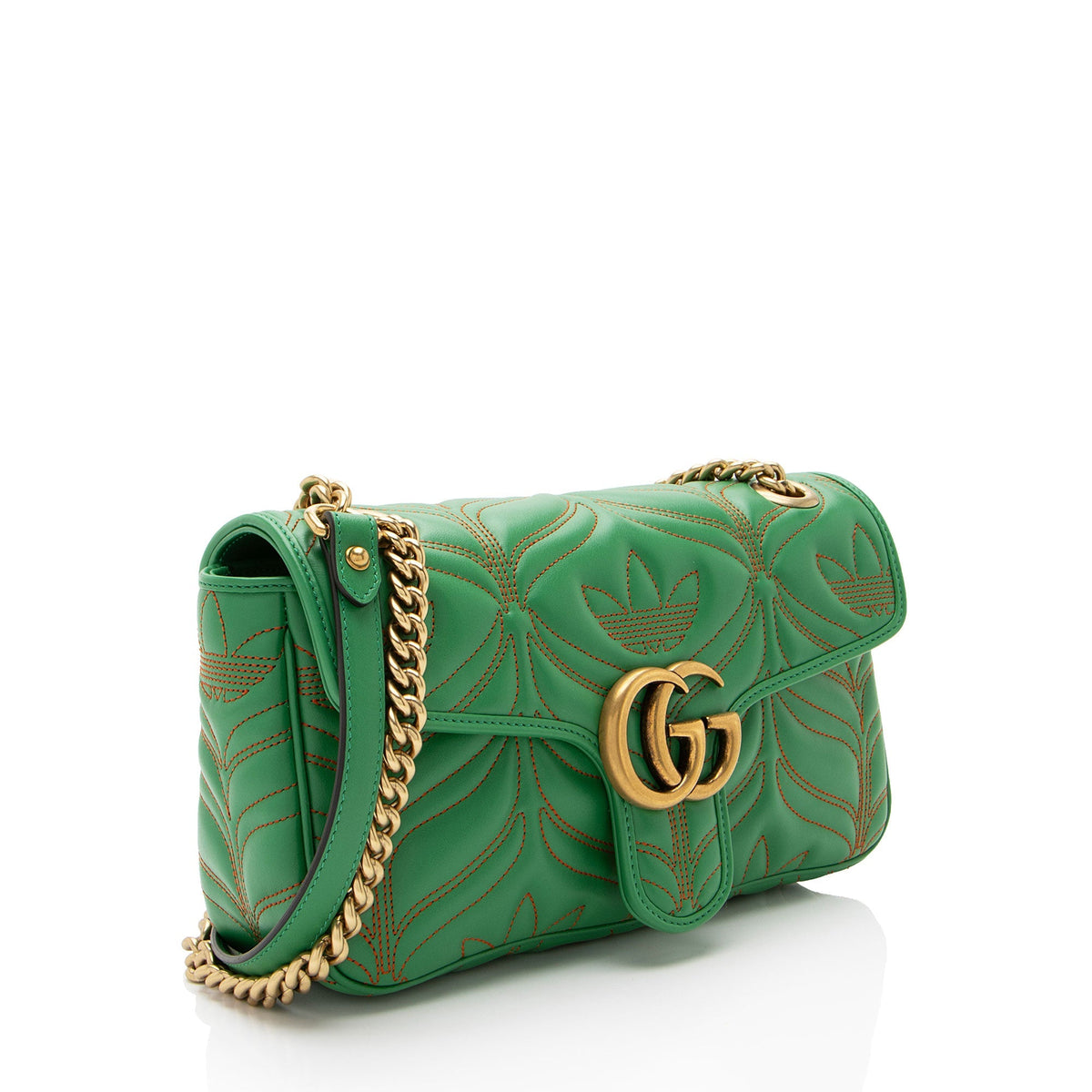 Gucci x Adidas Matelasse Leather GG Marmont Small Flap Bag