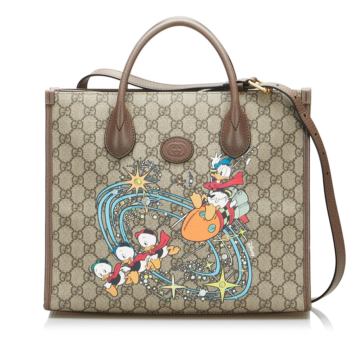 Gucci x Disney Small GG Supreme Donald Duck Satchel (SHG-18nIFQ)