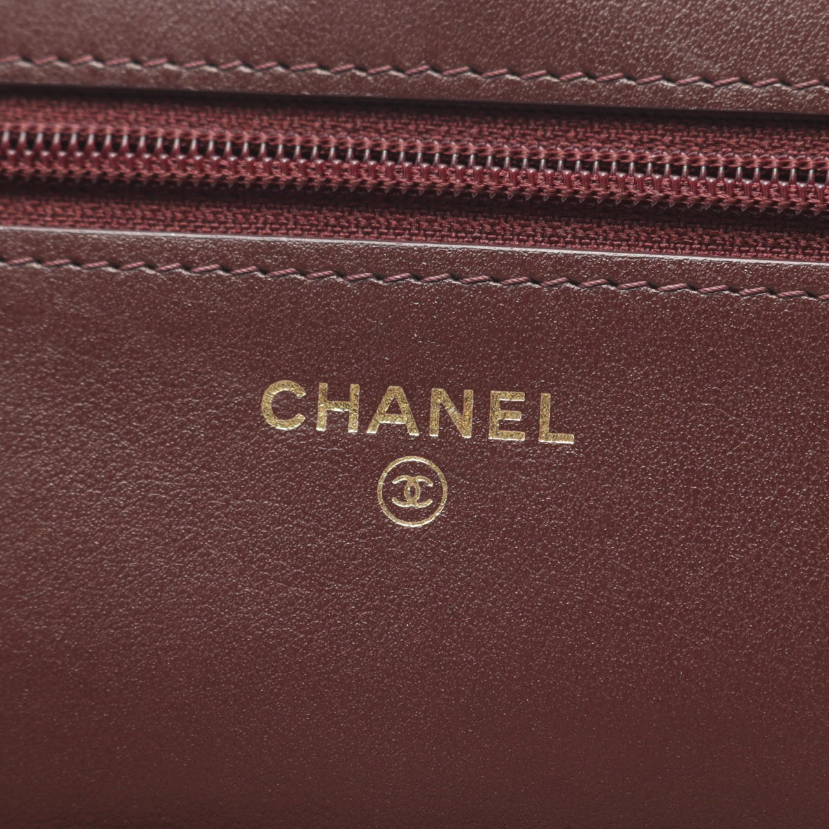 CHANEL Navy/Brown Matelasse Marine Charm wool�leather 2101219717791