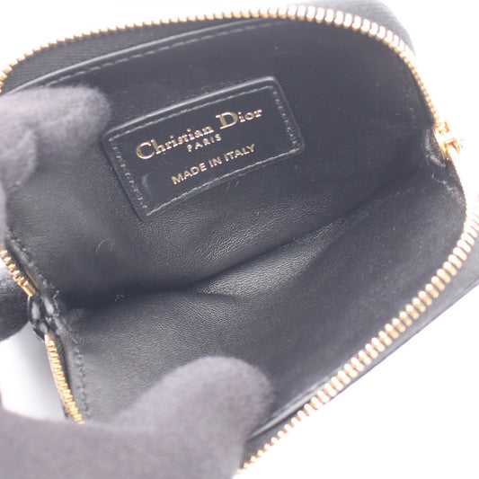 Dior Caro Lavender Wallet Cannage coin purse Black leather S5177UWHC_M900 2120900123345