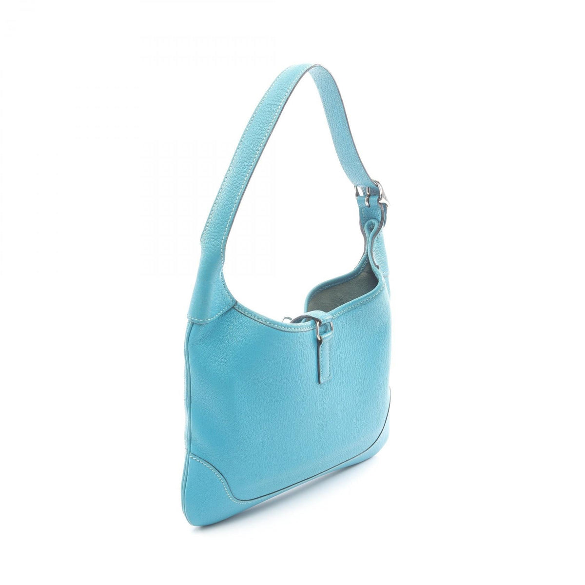 HERMES Trim 24 Shoulder Bag Blue Chevre leather Chevre 2101219420967