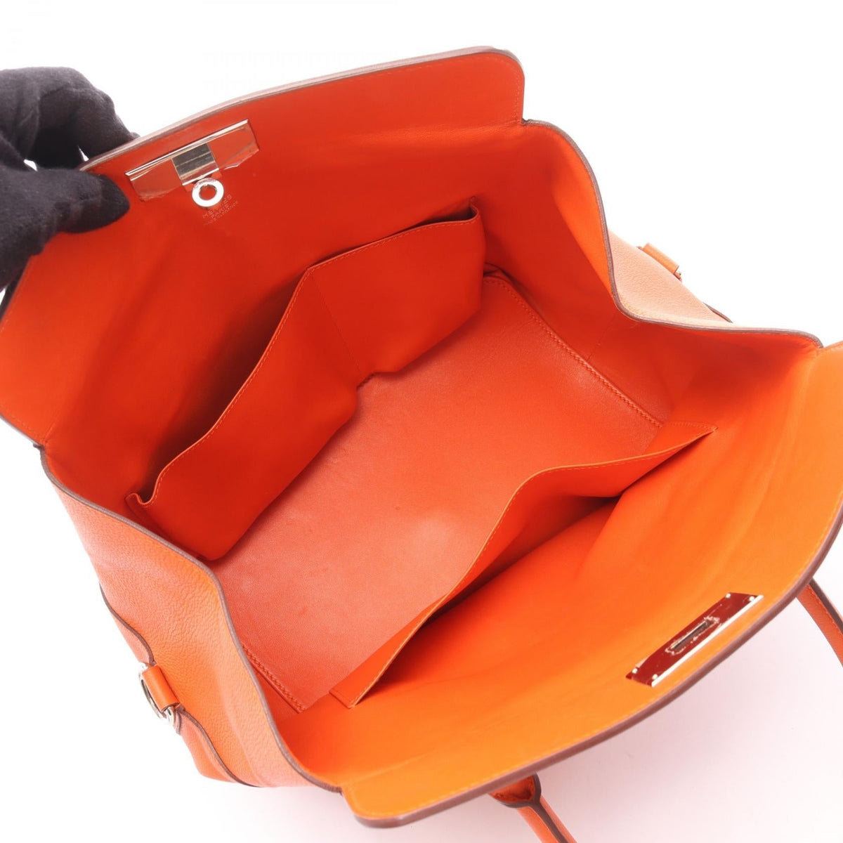 HERMES Toolbox 26 HandbagOrange Orange Orange Evercolor leather leather 2121400013075