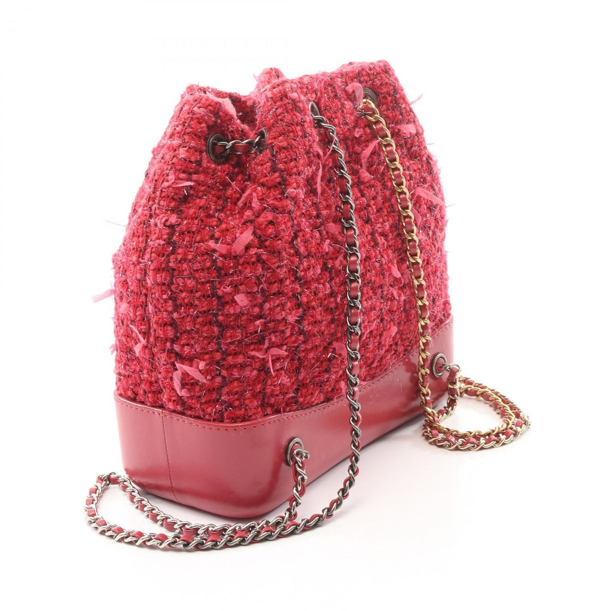 CHANEL Pink Gabrielle de Small Combination Hardware Fabric�leather 2101220005122