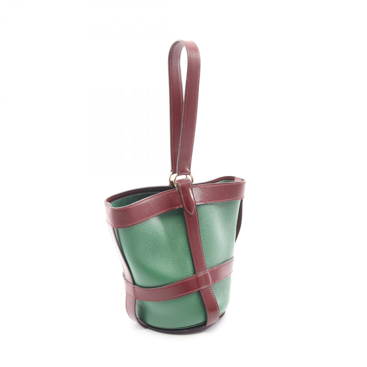HERMES Musselaire HandbagBordeaux Bordeaux Green/Bordeaux Courchevel Calfskin (cowhide) Courchevel 2104102487948