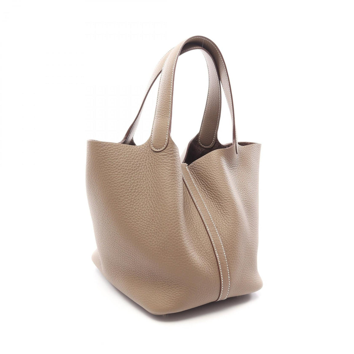 HERMES Picotin Lock MM Etoupe Gray Handbag Gray Taurillon Clemence Other Taurillon Clemence 2101220100742