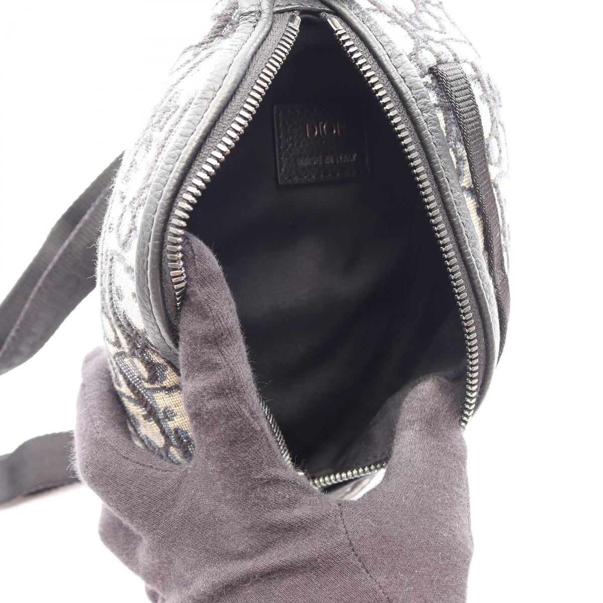Dior SCARAB Oblique Waist bag Body bag Beige/Navy/Black canvas leather 2101220100735