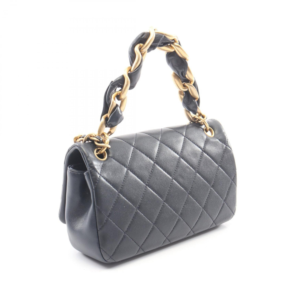 CHANEL Navy Matelasse 2WAY Lambskin (sheep leather) 2101220083700