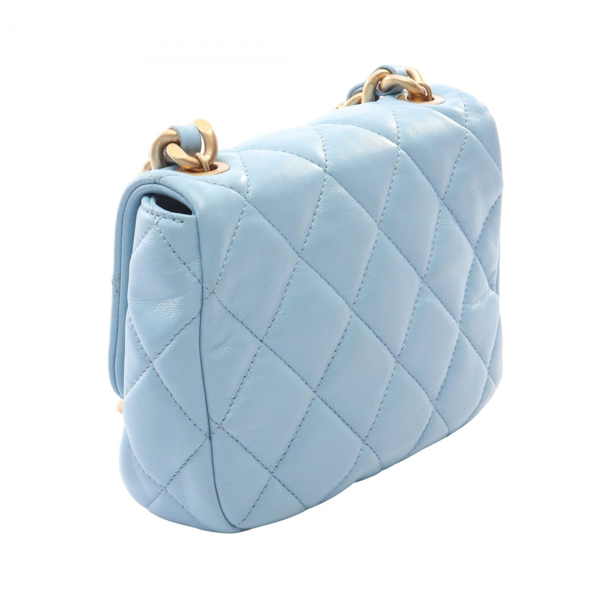 CHANEL Blue Matelasse combination metal fittings Lambskin (sheep leather) 2101220083687