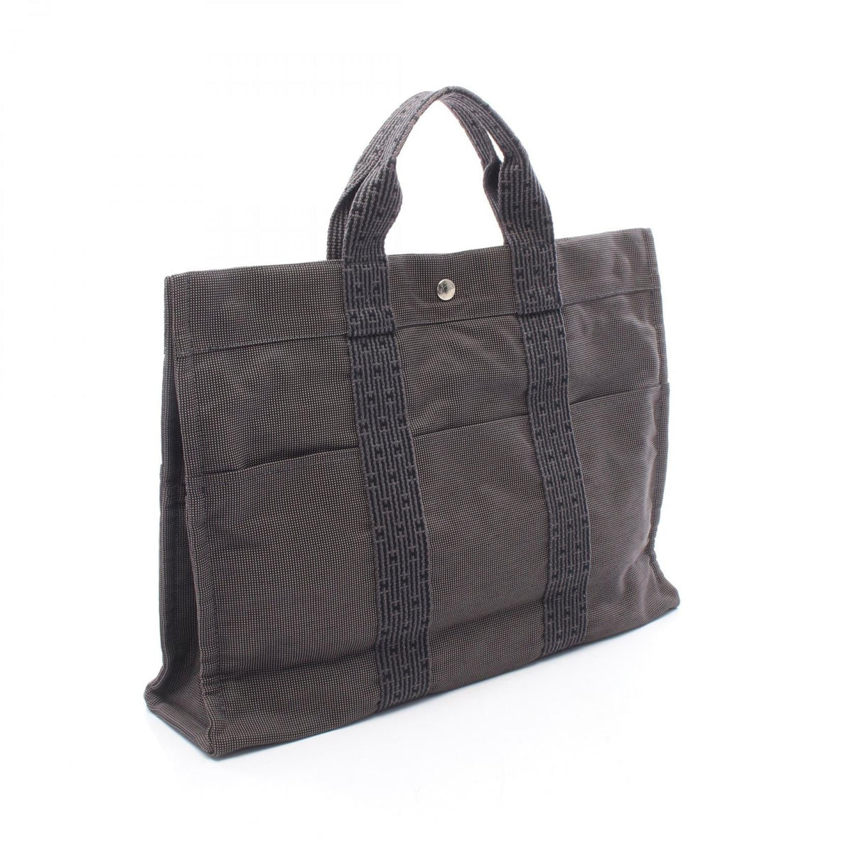 HERMES HerlineMM Tote Bag Gray canvas 2101220083762