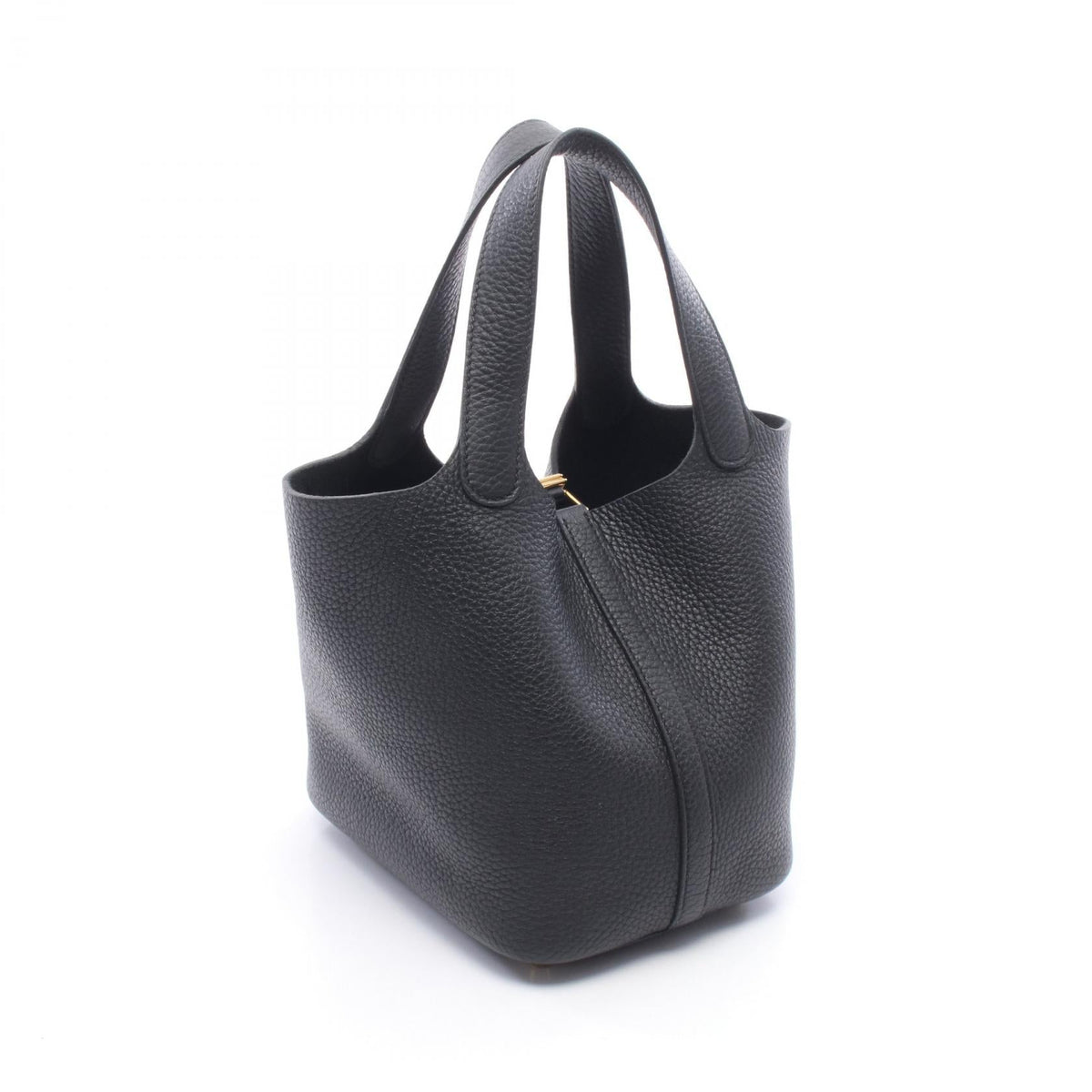 HERMES Picotin Lock PM Handbag Black Taurillon Clemence Other Taurillon Clemence 2101220083830