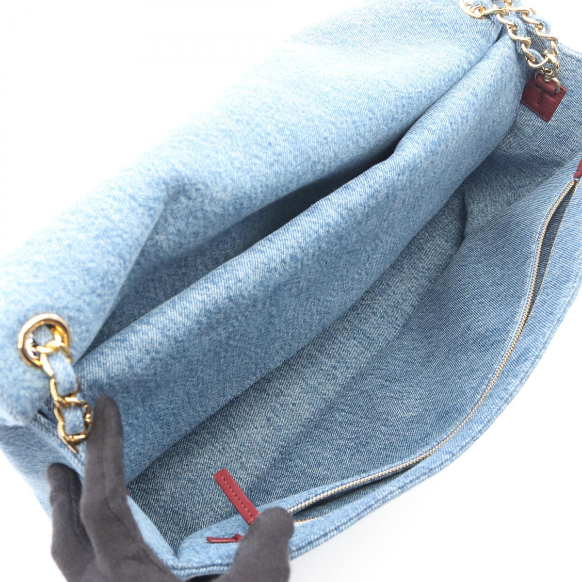 CHANEL Blue Jumbo Matelasse denim 2101220083939