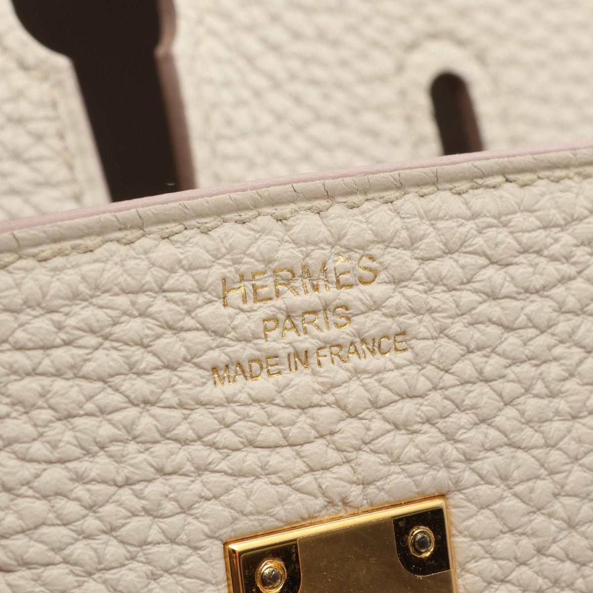 HERMES Birkin 25 Beton Handbag Beige Togo leather Other Togo leather 2104102530965