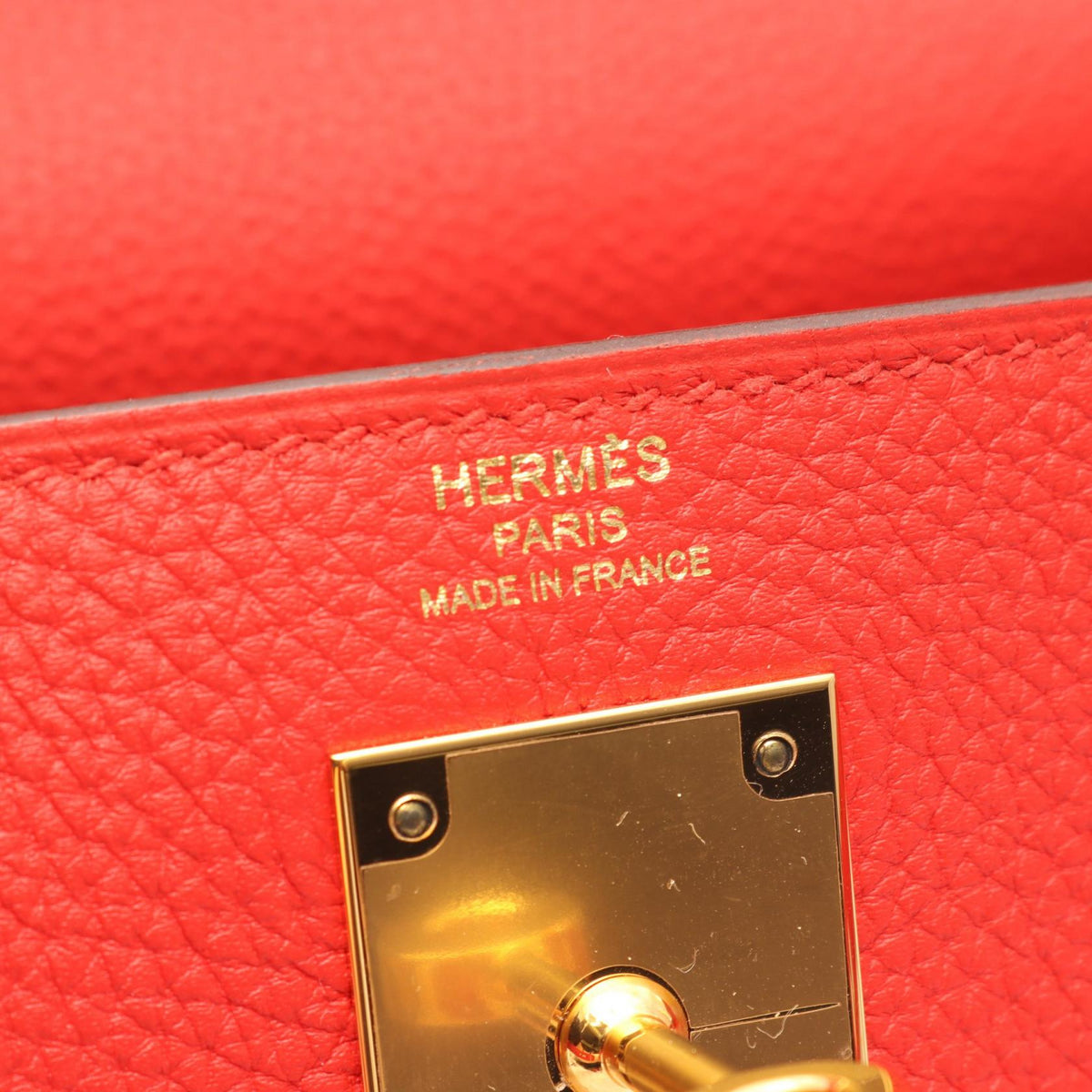 HERMES Kelly 28 Rouge coeur (2-way bag) Handbag Red Togo leather Other Togo leather 2104102531177