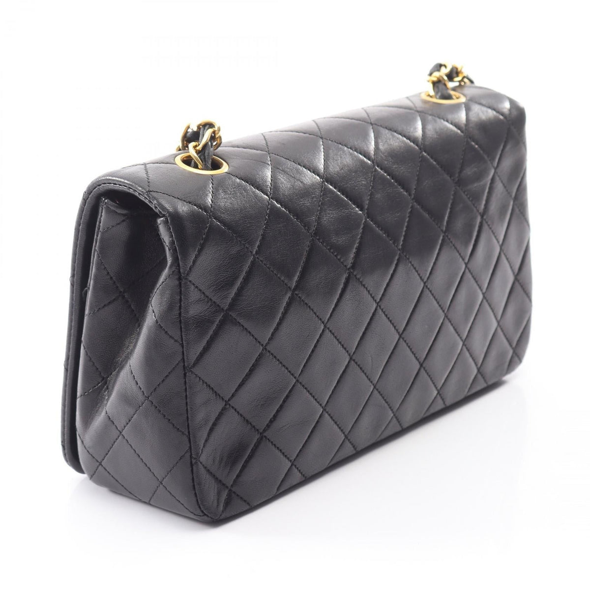 CHANEL Black Matelasse full flap Lambskin (sheep leather) 2101220084509
