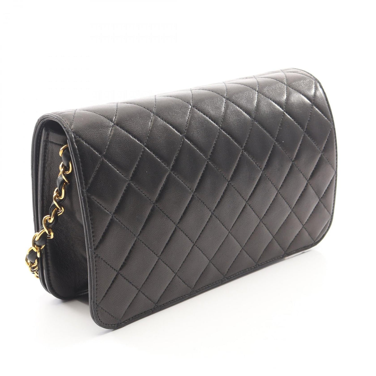 CHANEL Black Matelasse Full Flap Push Lock Lambskin (sheep leather) 2101220084578