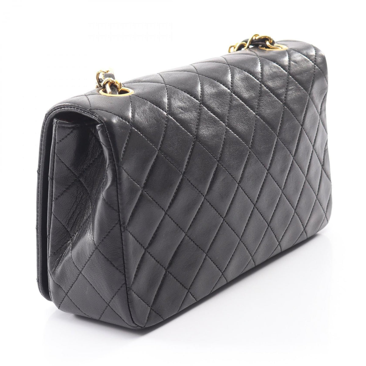 CHANEL Black Matelasse full flap Lambskin (sheep leather) 2101220084677