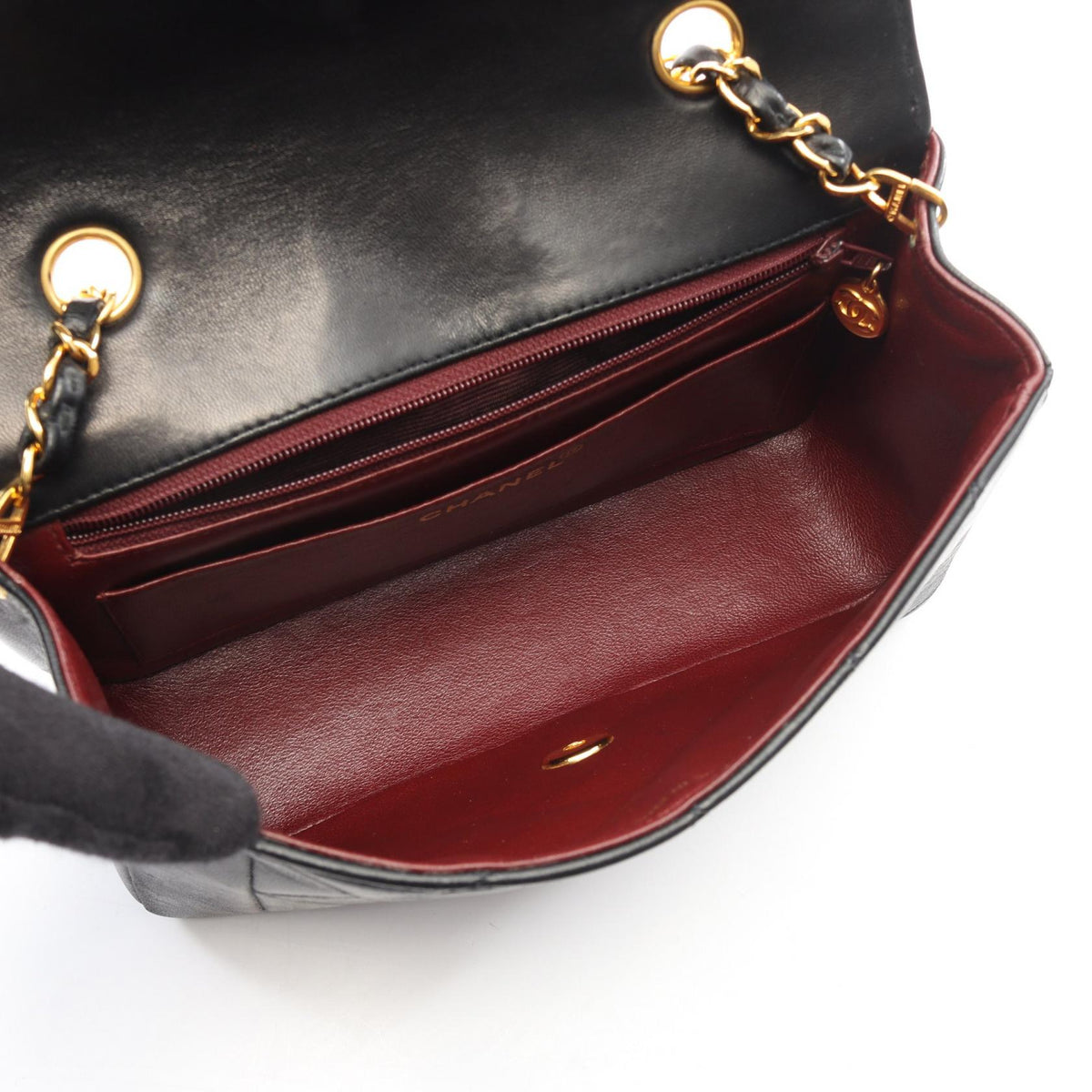 CHANEL Black Matelasse Diana Flap Lambskin (sheep leather) 2101220084691
