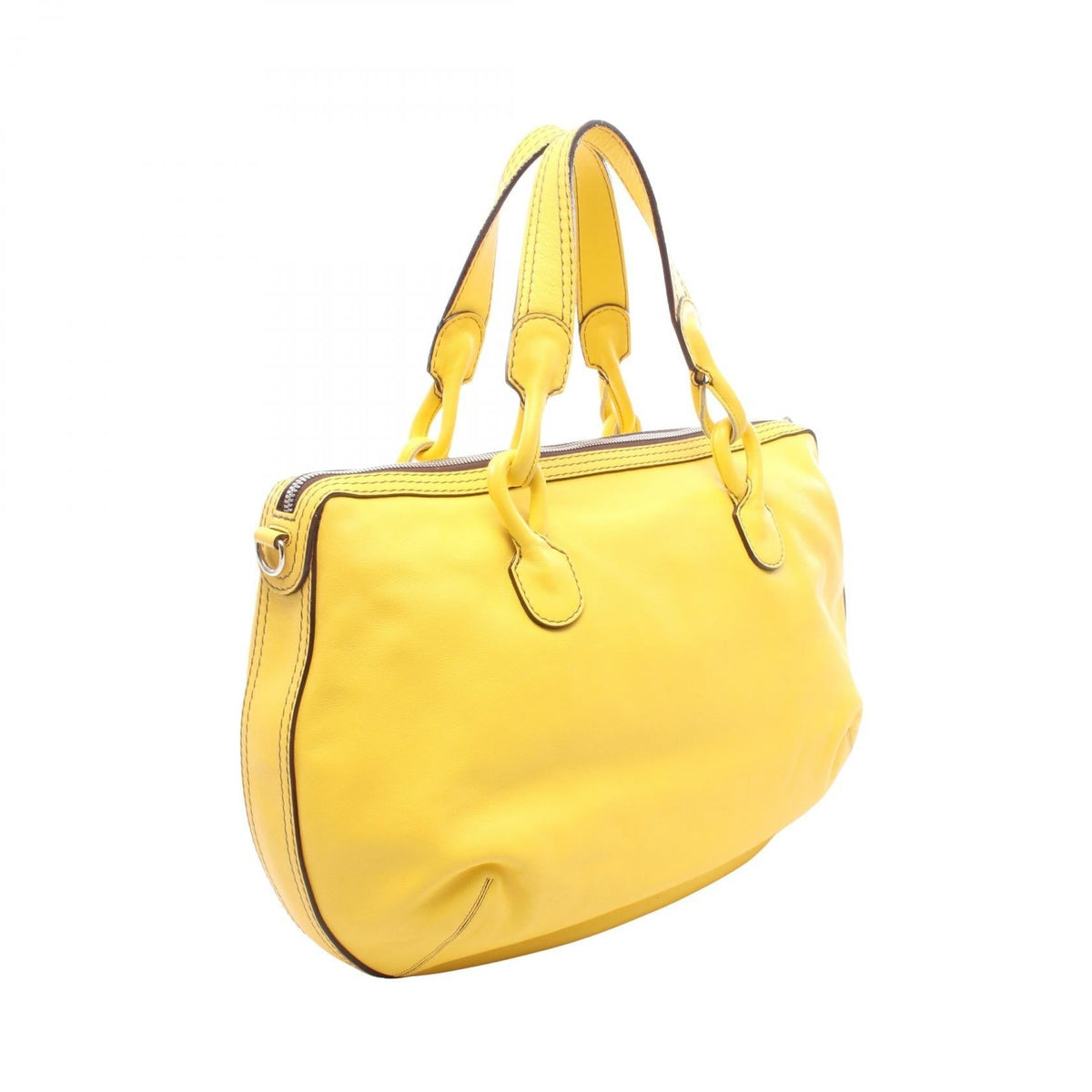 LOEWE FIESTA 2WAY Handbag Yellow leather 2101220085124