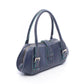 LOEWE Sender Handbag Navy/Green leather 2101220085285