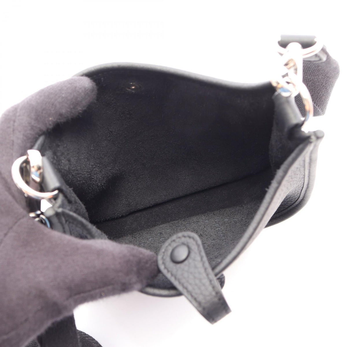 HERMES Evelyne Amazon TPM Shoulder Bag Black Taurillon Clemence leather 2104102531948