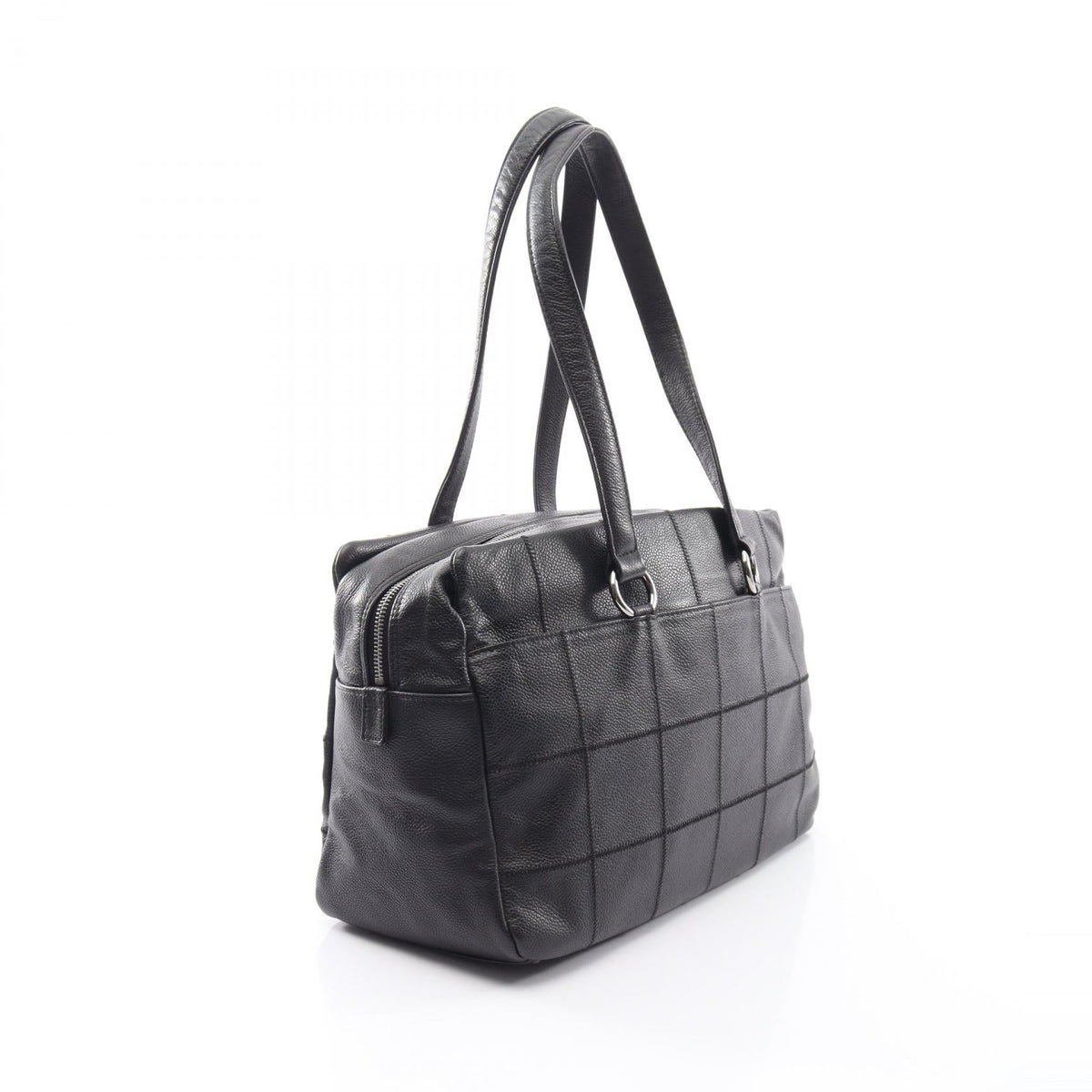 CHANEL Black Chocolate bar Grained Calfskin leather 2101220084585