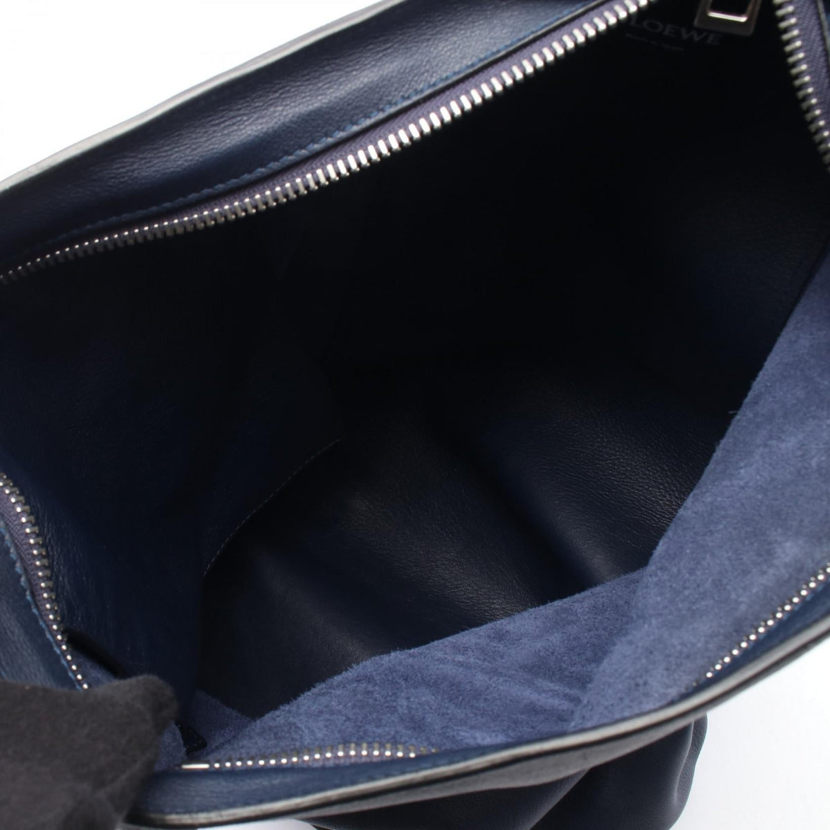 LOEWE ANTON Waist bag Body bag Navy leather 2101220082963