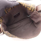 FENDI Zucca Shoulder Bag Black/Khaki canvas�leather 7VA230 2101220083090