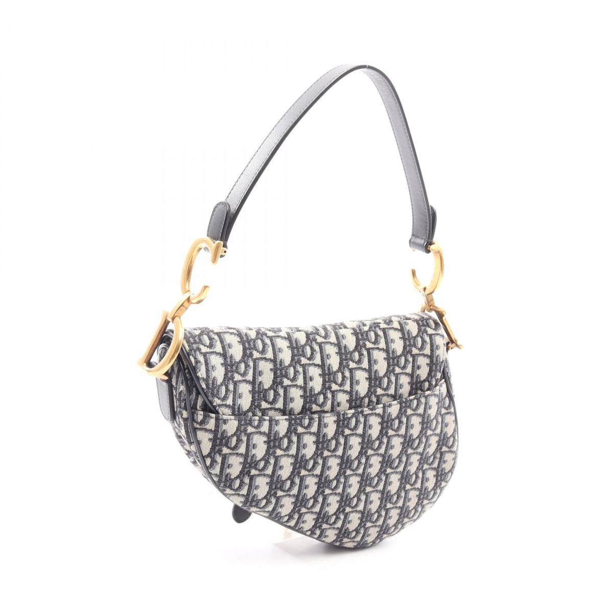 Dior Saddlebag in oblique jacquard Handbag Beige/Navy canvas leather 2101220083182