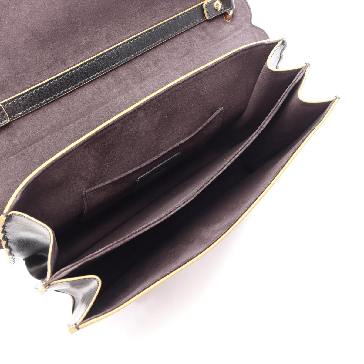 FENDI Canai Medium 2WAY Shoulder Bag Black leather 2101220083199