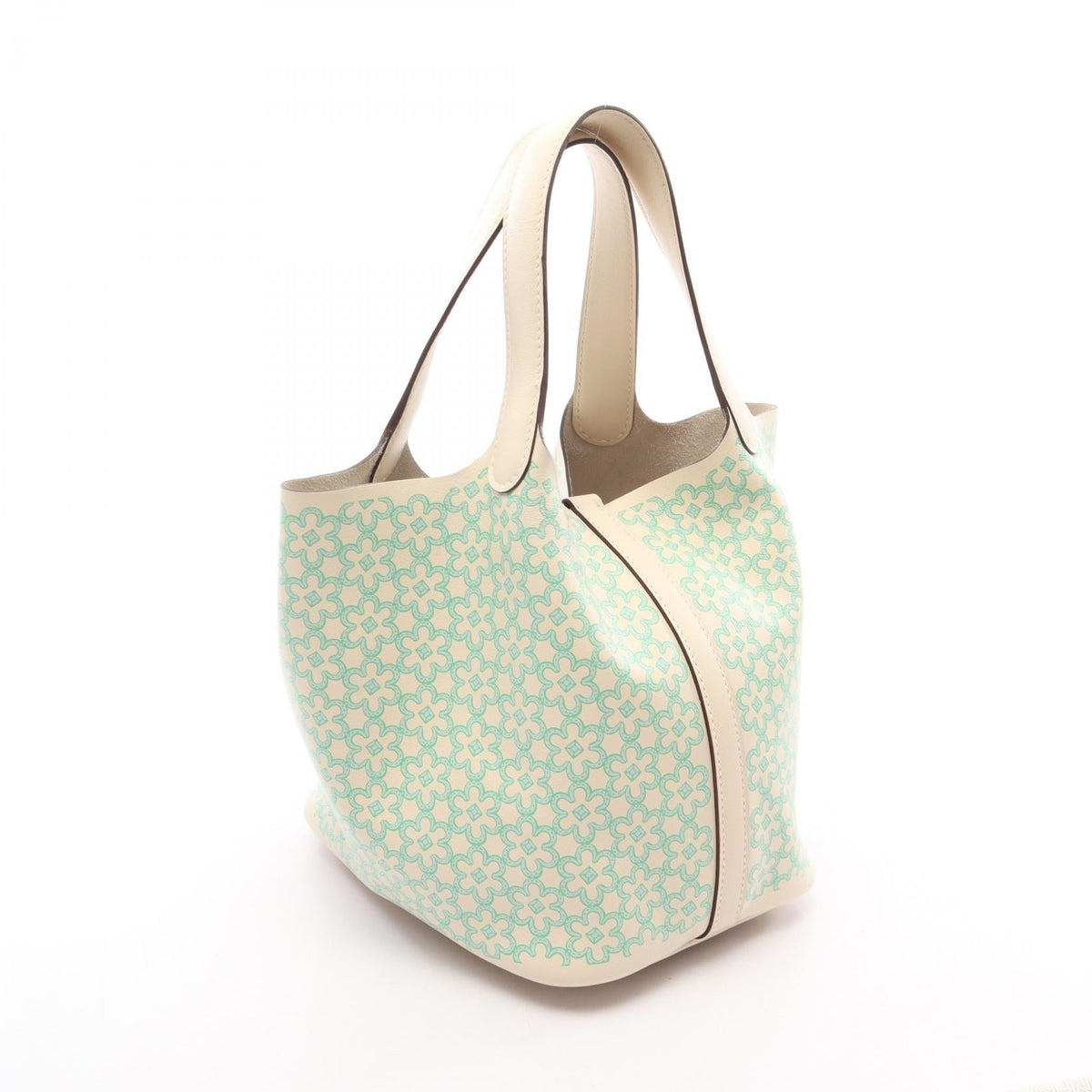 HERMES Picotin Rock PM Lucky Daisy HandbagNata Nata Beige/Green/Blue/Vert Vaux Swift leather leather Vaux Swift leather 2101220083212