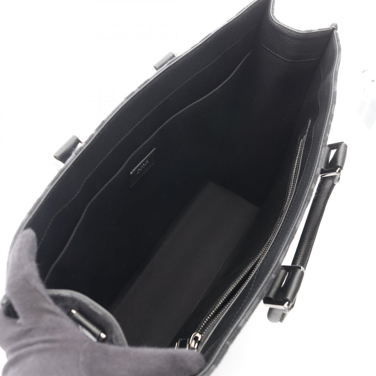 Dior Maxi Oblique East-West 2WAY Tote Bag Black canvas�leather 2101220082253