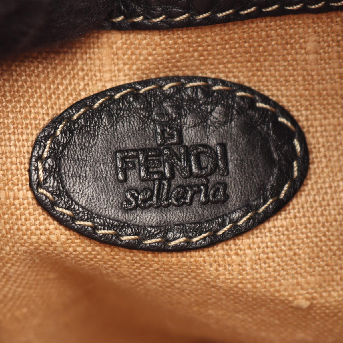 FENDI Selleria Shoulder Bag Black leather 2101220082277