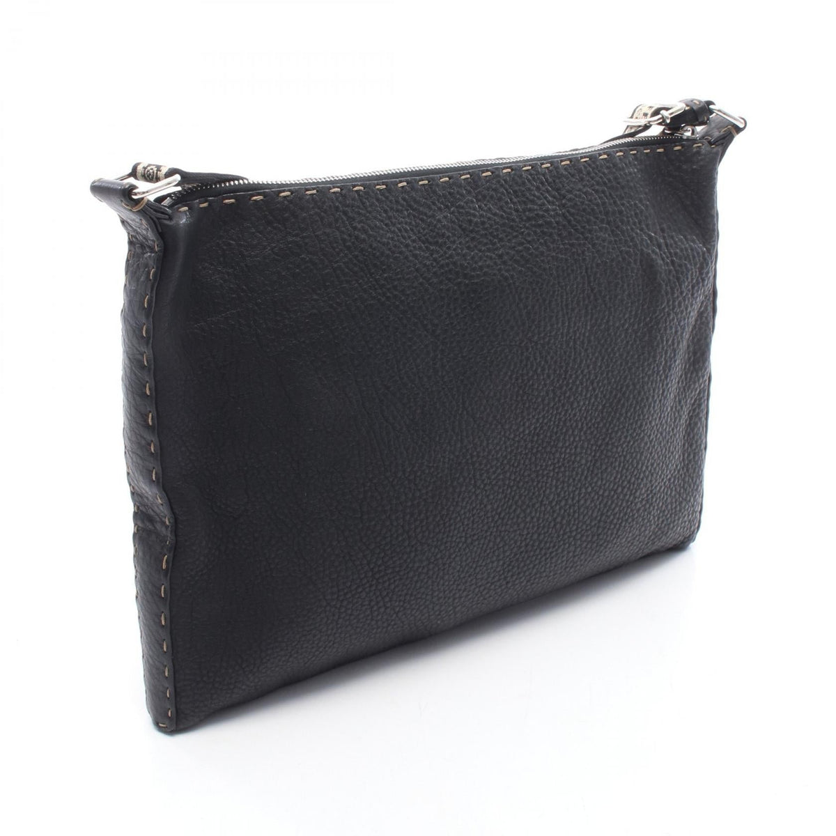 FENDI Selleria Shoulder Bag Black leather 8BT093 2101220082819
