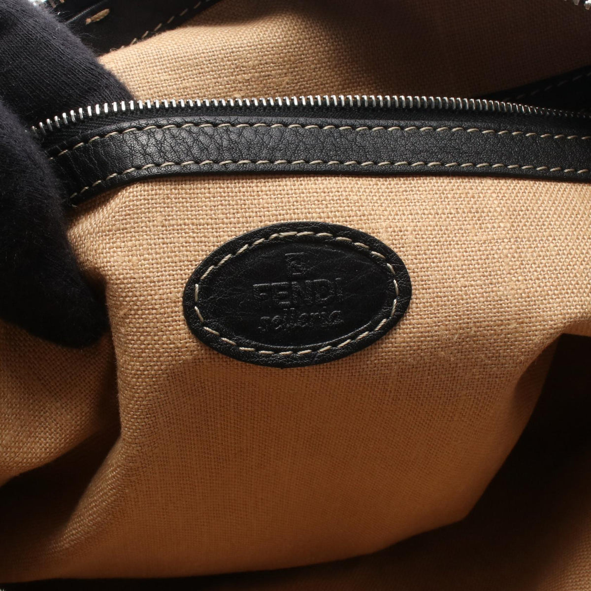 FENDI Selleria Shoulder Bag Black leather 8BT093 2101220082819
