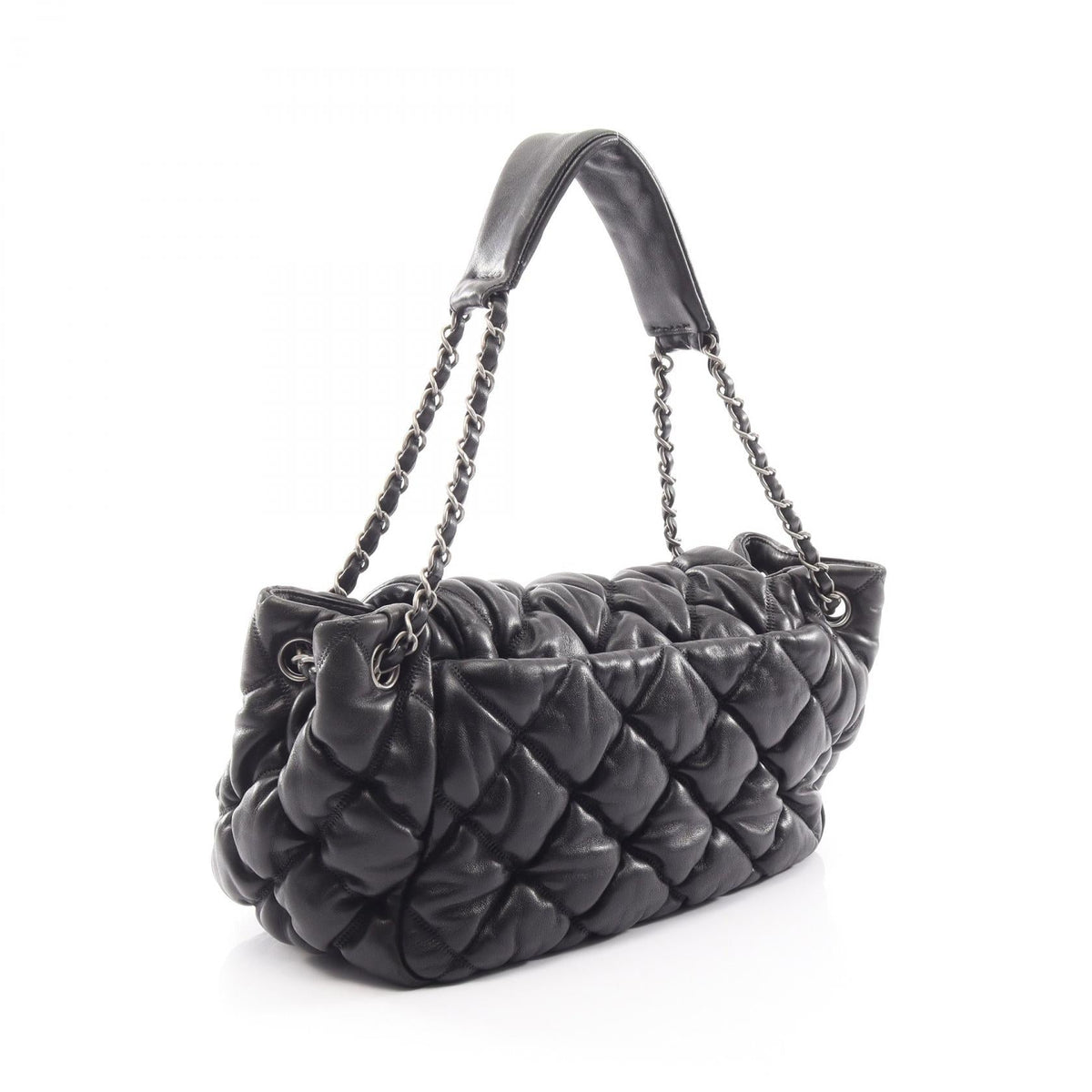 CHANEL Black Bubble quilt Lambskin (sheep leather) 2104102530323